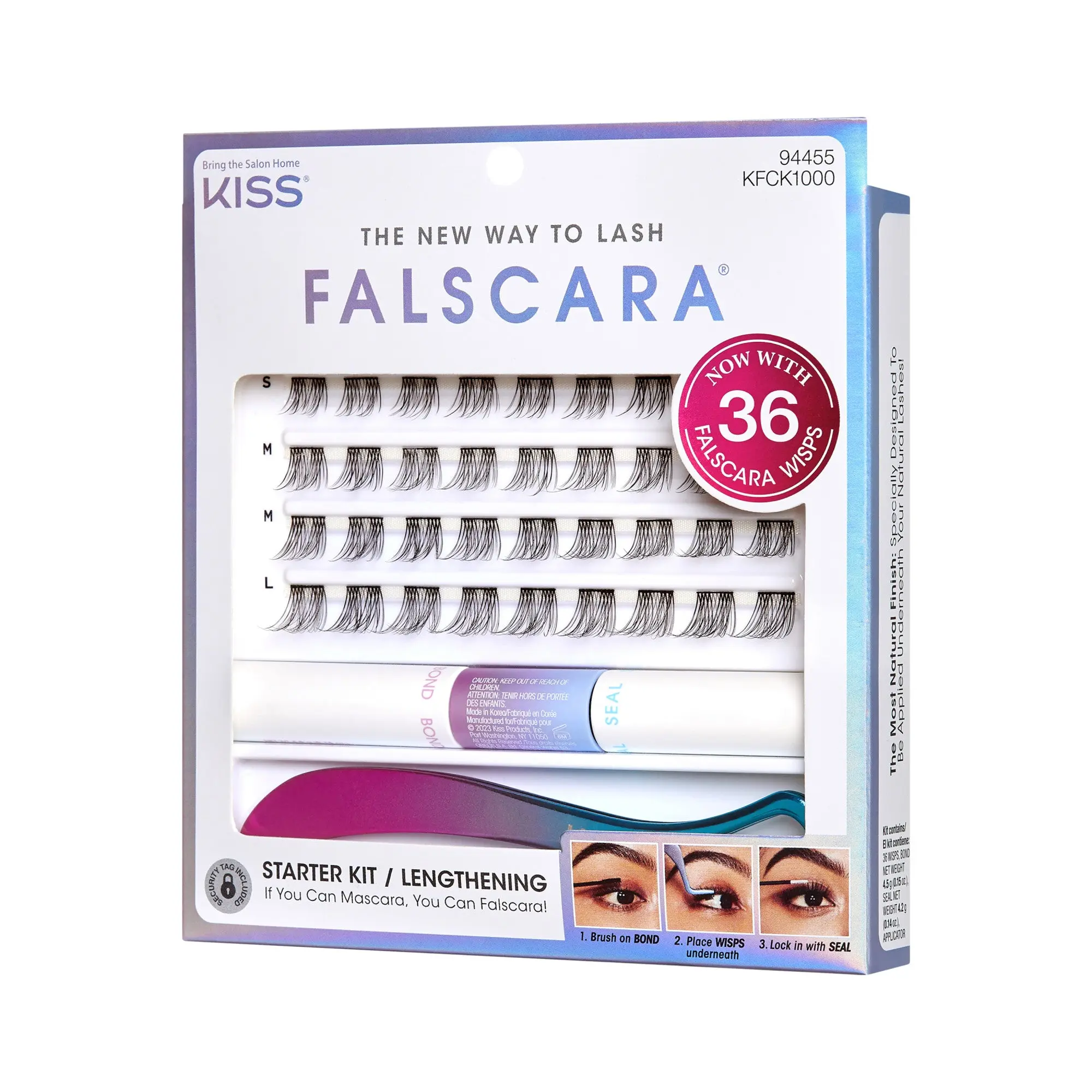 Falscara Lengthening Wisps Starter Kit | DIY False Lash Extensions, Natural, Cluster Lash, Wispy Lashes, 36 Wisps, 10mm-12mm