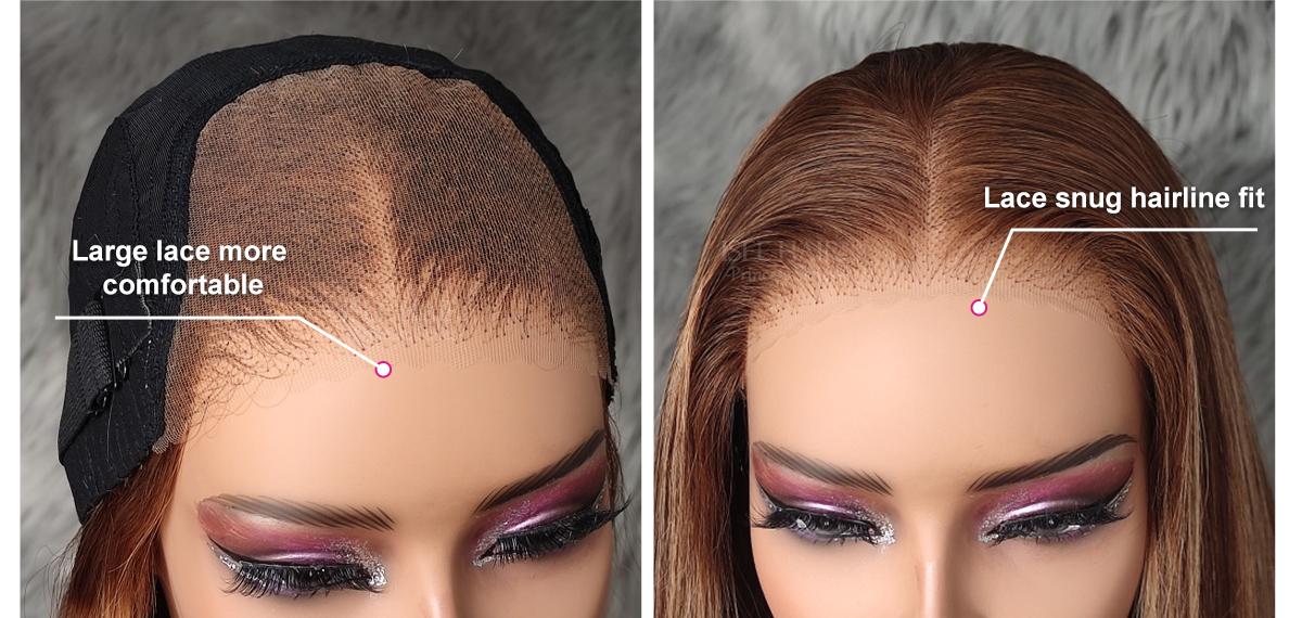 ISEE Wear Go Straight Highlight Brown Glueless 4*6 Lace Closure Wigs Beginner Friendly Medium Cap Size, Unisex, Easy to Wear & Remove#SpringStatements