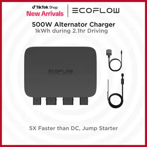 ECOFLOW 500W Alternator Charger, 3-in-1 Fast DC-DC Charger for Portable Power Stations