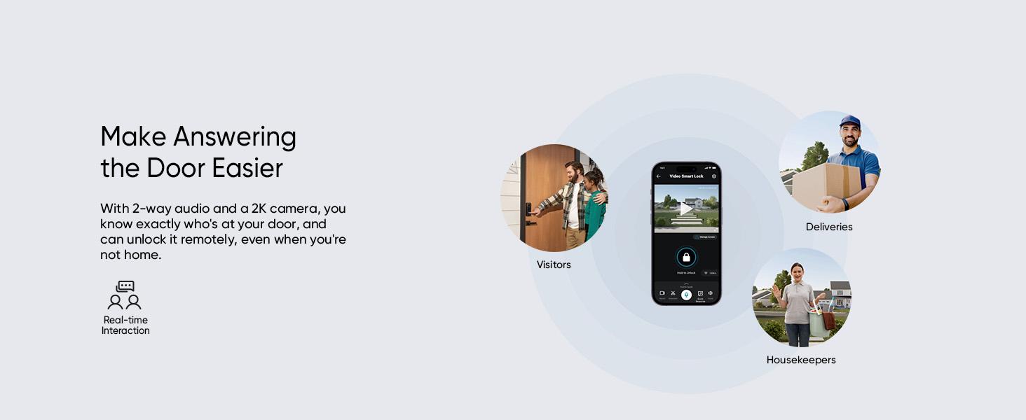 eufy Security Video Smart Lock S330, 3-in-1 Camera+Doorbell+Fingerprint Keyless Entry Door Lock, ,BHMA, WiFi Door Lock,App Remote Control,Doorbell Camera with Chime,No Monthly Fee,SD Card Required｜Spingtok