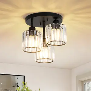 Elegant 3-Light Adjustable Color Temperature Pendant Light E26 Base Fixture for Living Room, Kitchen, Bedroom & Porch – Modern Interior Lighting with Dimmable Feature