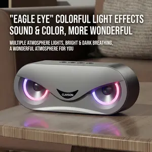 9D Cat's Eye Dual Speaker Portable Bluetooth Speaker - Suitable for Outdoor Parties, Families, and as a Gift