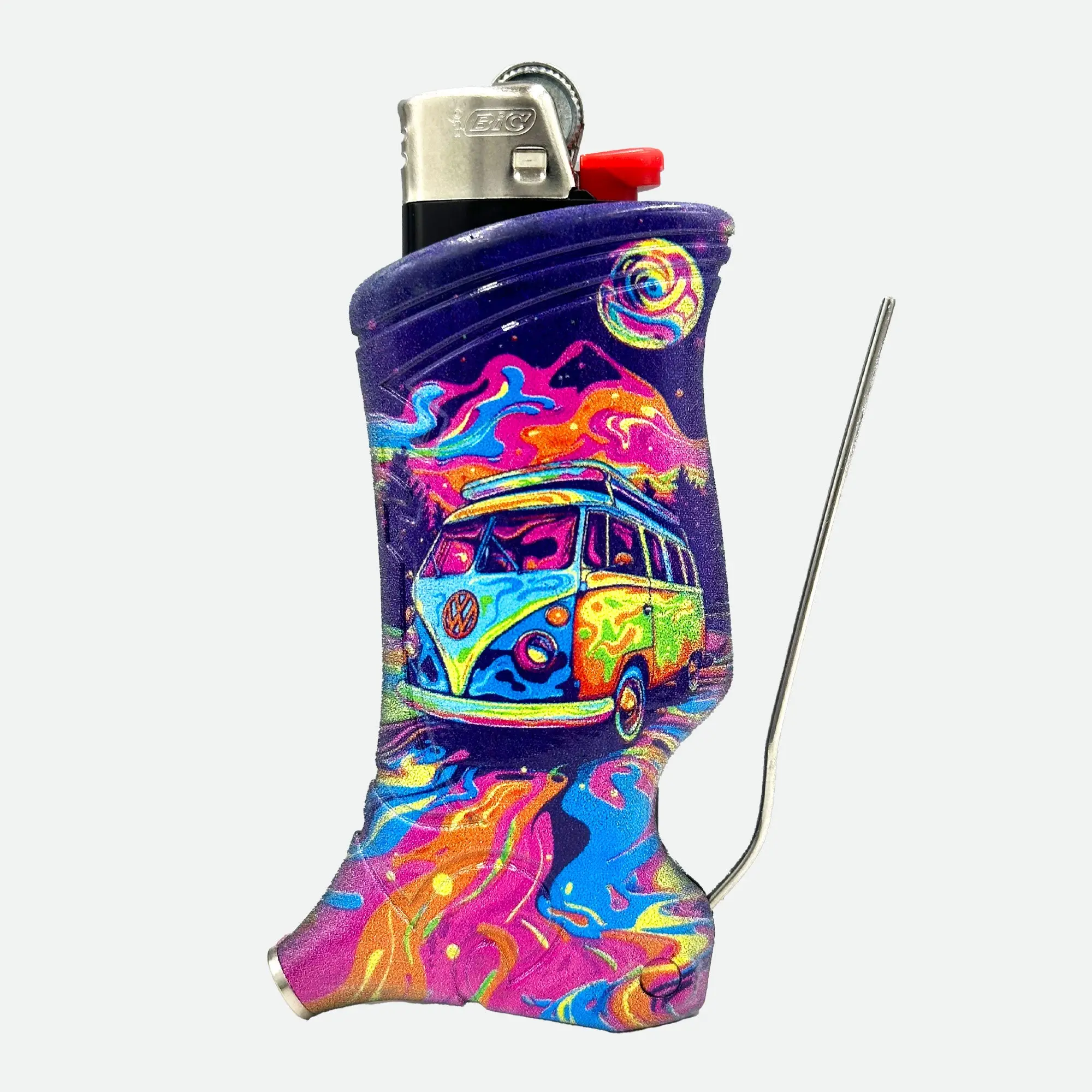 Toker Poker - Bic Lighter Case Multi Tool - Trippy Hippy Collection - All Inclusive Tool for Camping and Other
