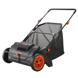 VEVOR Push Lawn Sweeper 21-Inch Leaf & Grass Collector with 3.5 cu. ft. Mesh Collection Hopper Bag, 2 Spinning Brushes & Strong Rubber Wheels VEVOR Super Brand Day