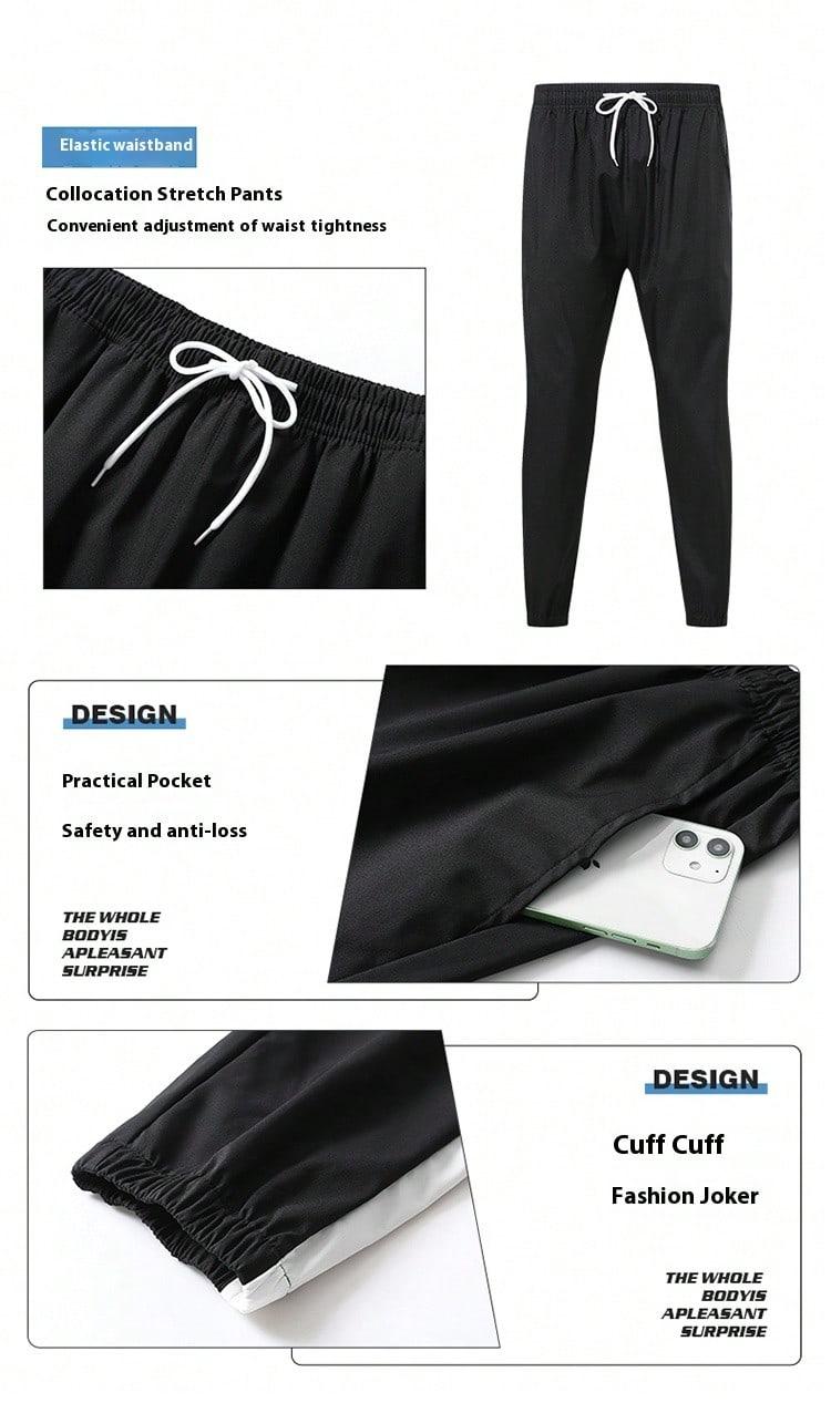 2-Piece Men's Sportswear Set - Hooded Windbreaker & Pants ，Jogging Suits Workout Tracksuit