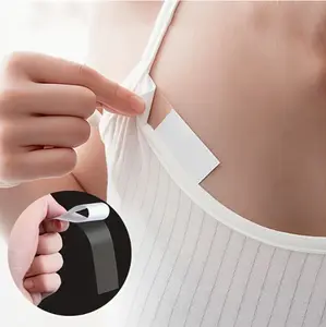 36pcs Double-Sided Anti-See-Through Tape Small Size, Transparent Design / Suitable for Fashion, Clothing, and Body Apparel Tape, Strong Adhesion for Dresses | Shirt Collar and Belt Fixing Tape, Non-Textile, Transparent Self-Adhesive Chest Tape