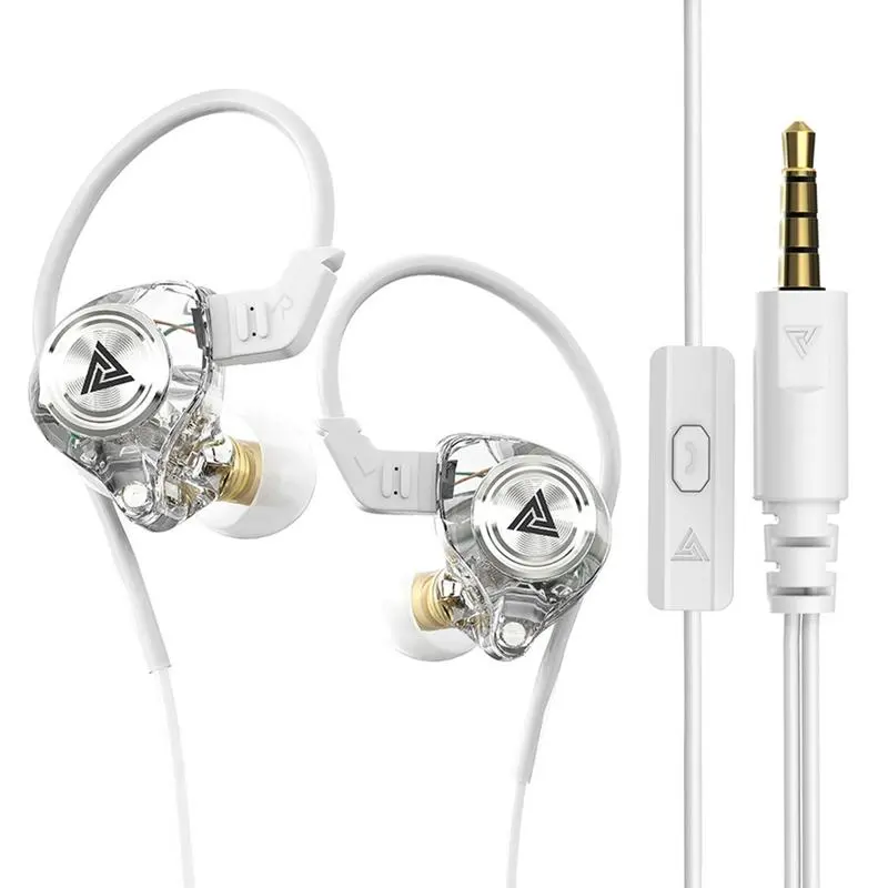 QKZ AK3 Portable Wired In-Ear Earbuds with Built-in Mic, 8D Sound Wired Headphones, Active Noise Canceling, HiFi Subwoofer, 3D Stereo, Audio Out Mini Jack, Compatible for Gaming, Sports, Cheap Monitor Earphones, Active Noise Canceling Wired Headphones