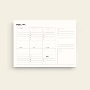 Weekly Desk Planner