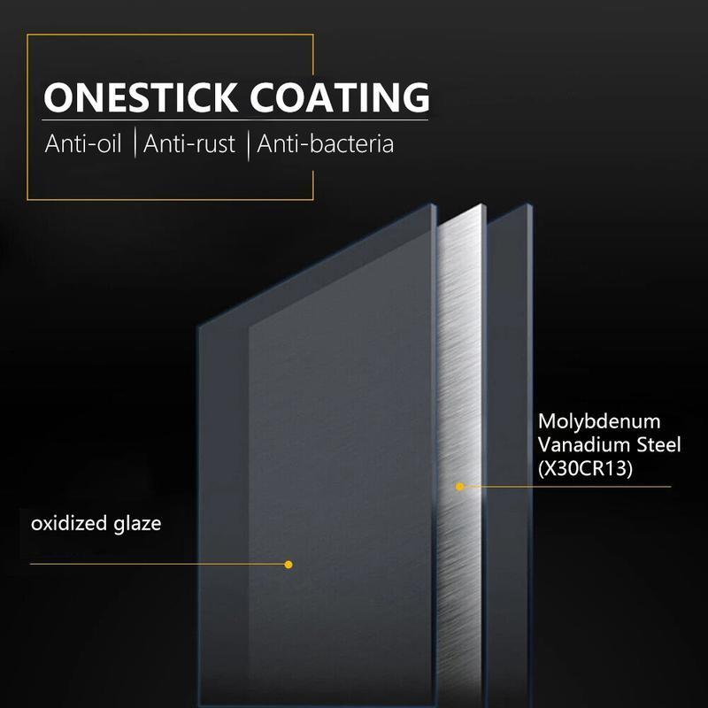 6 Piece Kitchen Knife Set - Stainless Steel Ultra Sharp Chef Knife Set, Anti-Rust Non-stick, Ergonomic Wood Handle - Aesthetic Kitchen Knives,Knife Block Wooden for Kitchen, Perfect Christmas,Thanksgiving Gift