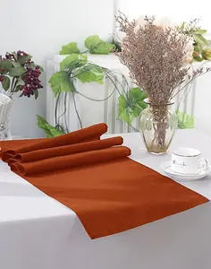 13"x108" Premium Polyester (240 GSM) Table Runners - Rust/Burnt Orange (1pc)