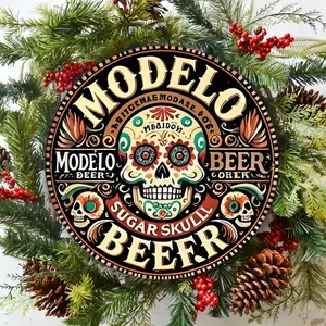 [2D Flat] Room Decor A 2D Flat, Vintage-Style Round Aluminum Sign - a Quirky Metal Home Decor Wall Art, Suitable for Rooms, Bars, Cafes, And Garages - a Unique Gift for Friends And