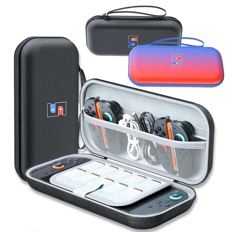 MEKO Hardshell Protective Storage Organiser for Nintendo Switch 2 - Dual-Function Plush Interior Travel Bag with 3-Layer EVA Construction, Mesh Pockets, Reinforced Stitching, Dustproof, Lightweight Gift for Commutes, Daily Use