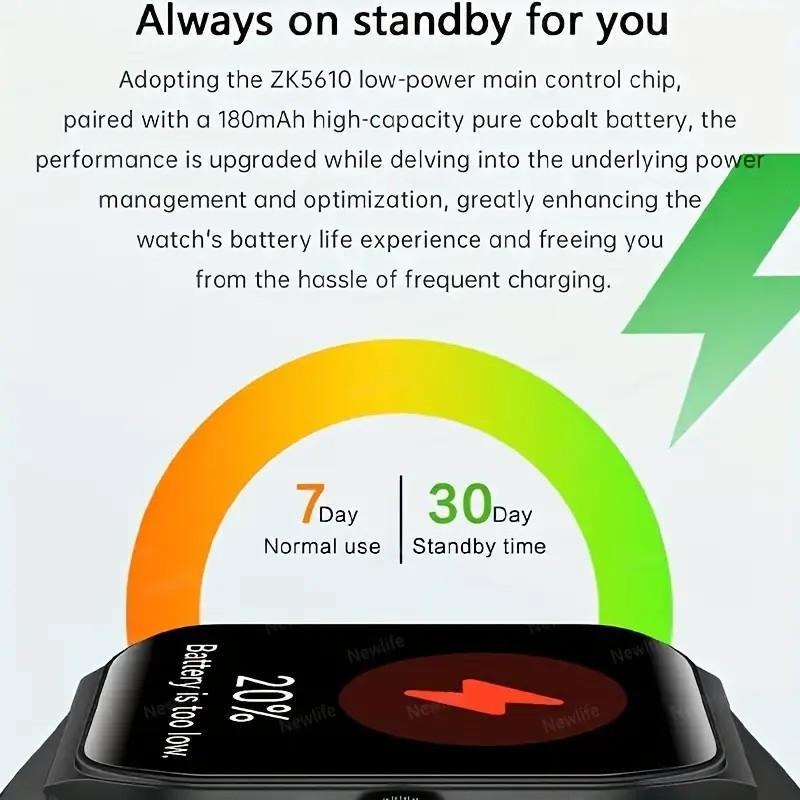 Valentine's Day gift High-Definition Full-Screen Touch Smart Watch for Men & Women with Call/Message Notifications, Step Counting, Calorie Tracking, Sports Modes, Distance Tracking, Compatible with iPhone & Android Super Bowl, Super Bowl Outdoor Sports