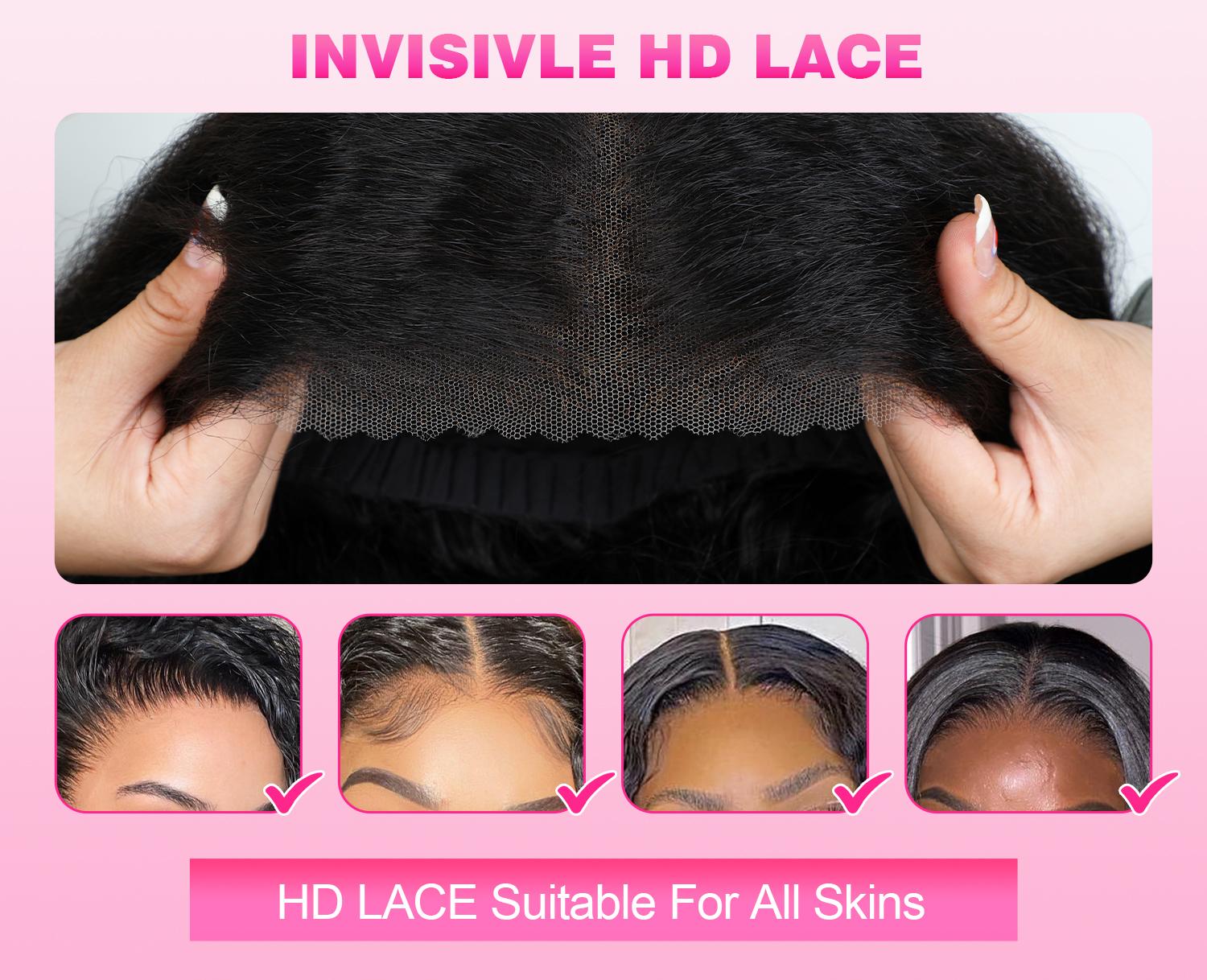 New Arrival 7X5 Wear Go Glueless Human Hair Wigs For Women Pre Cut Lace Highlight Kinky Curly Human Hair Wear Go Wigs 180% Density #dealsforyoudays