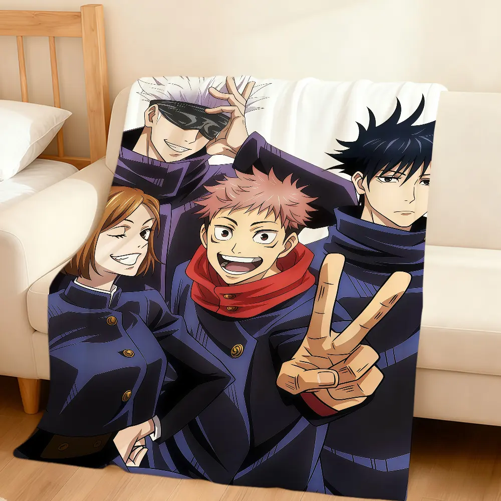 Aura Blankets warm soft s-Satoru plush blanket anime Yuta sofa living room Itadori Okkotsu Gojo home Kaisen Yuji bed j-Jujutsu gift pet hogar  Superb Christmas blanket gift
