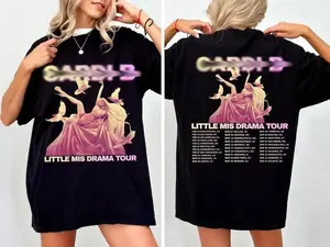 [Sale Up To 30] + [Free Ship] Car-B Little Miss Drama 2026 Shirt, Vintage Rap Concert Tee, CB Graphic Double Sided Tee, Rap Queen Concert Shirt