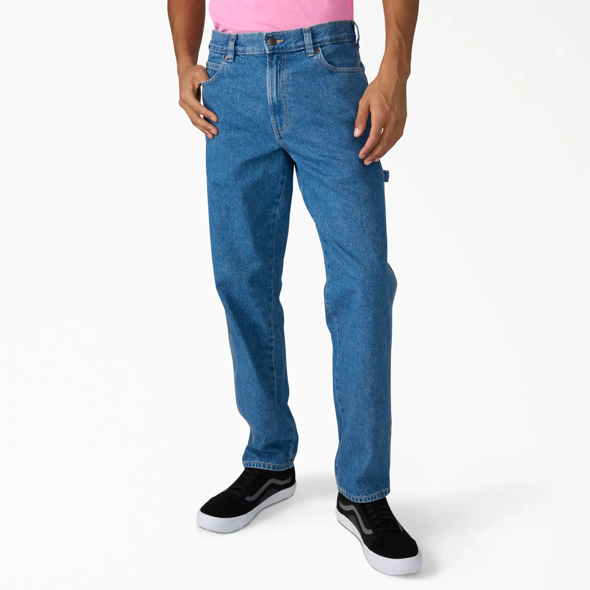 Dickies 993 Regular Tapered Carpenter Jeans, 100% Cotton, Regular Fit Heavyweight, Workwear Style Denim Pants Classic