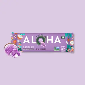 ALOHA The Taro Bar | 6 Bars | 14g Plant Protein, 10g Fiber, 3g Sugar | Taro + Macadamia Nuts | Vegan, Gluten-Free | Unique Hawaiian-Inspired Flavor Healthy