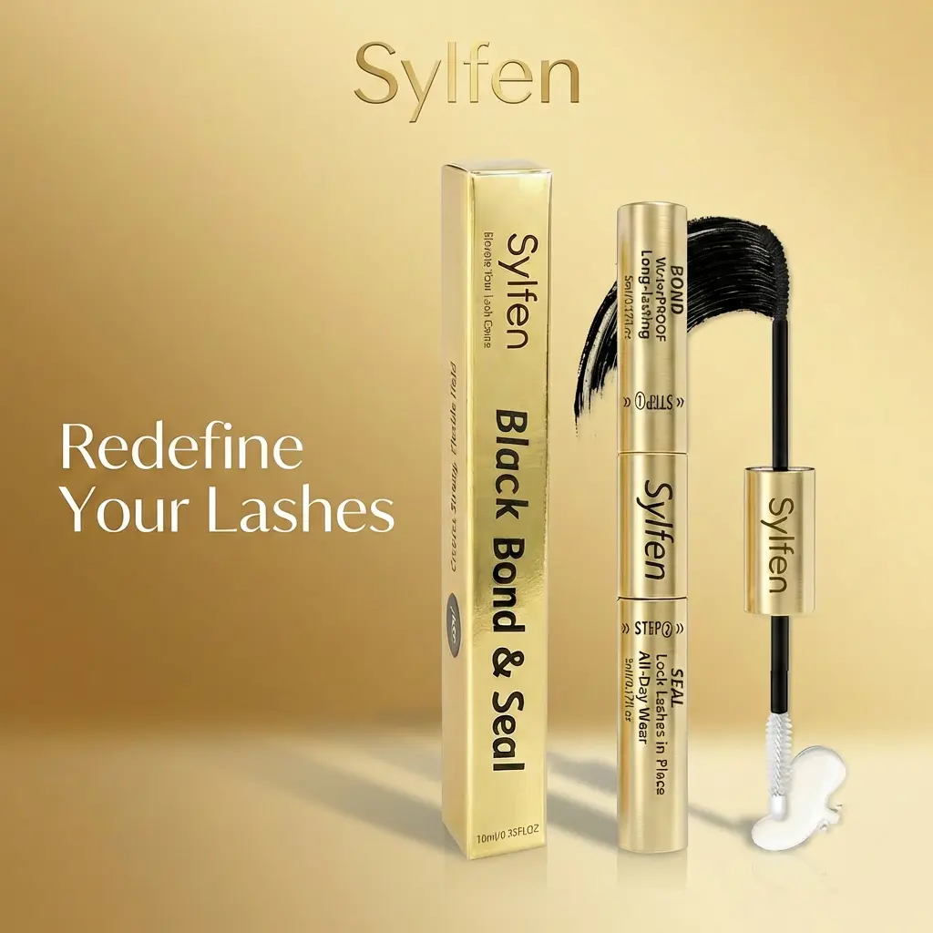 Sylfen Lashes 2-in-1 Bond & Seal Waterproof Glue Kit, Strong Hold for Lash Clusters with Remover, Beginner-Friendly Makeup Cosmetic (TikTokShopBlackFriday), Lash Clusters Kit