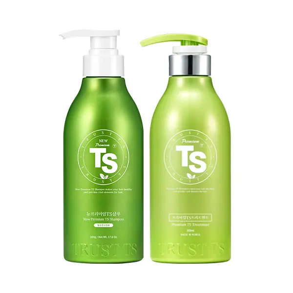 TS New Premium Shampoo & Treatment Set | Korean Hair Loss Care for Thinning Hair with Biotin & Niacinamide | Zinc Pyrithione & 19 Botanical Extracts | Sulfate-Free Formula for Scalp Health (16.91 fl oz / 500ml)