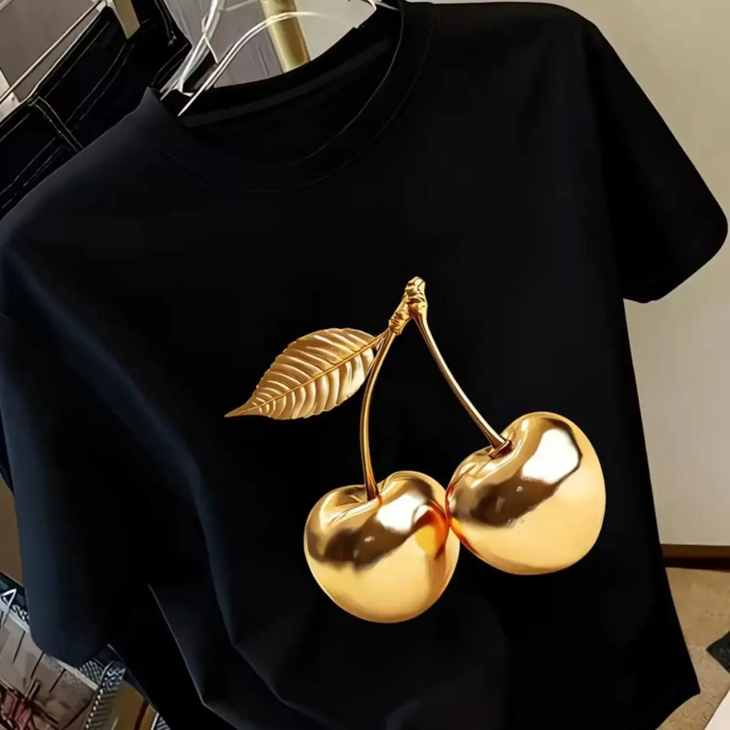 Charming Leopard Print Women's Short Sleeve T Shirt Elegant Casual Style Soft Breathable Fabric Perfect for Spring and Summer