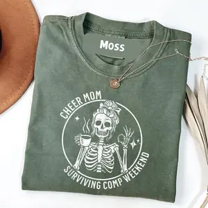 Comfort Colors Cheer Mom Surviving Comp Weekend Cheerleading Parent Coffee T-Shirt