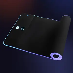 Extra Large RGB Gaming Mouse Pad with Wireless Charging, LED Light Desk Pad for Keyboard and Mouse, Non-Slip Desk Mat XXL Excel Cheat Sheet