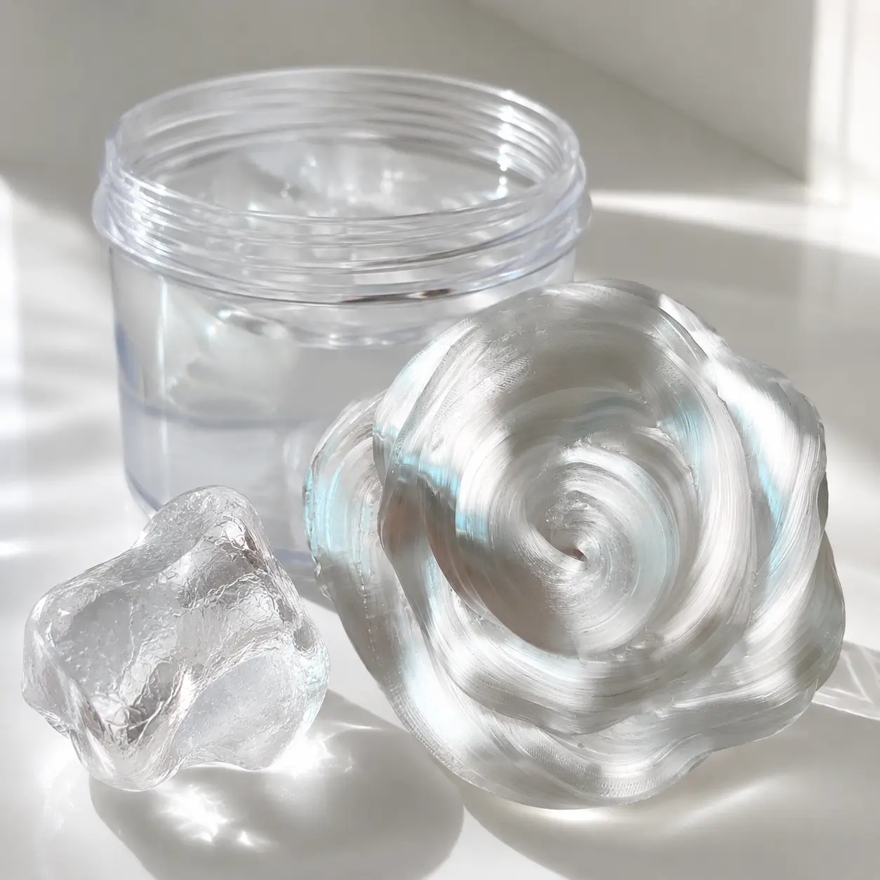 Super Clear Silicone Liquid Glass Putty Non-Sticky Shapeable Hand Fidget Toy for Anxiety & ADHD