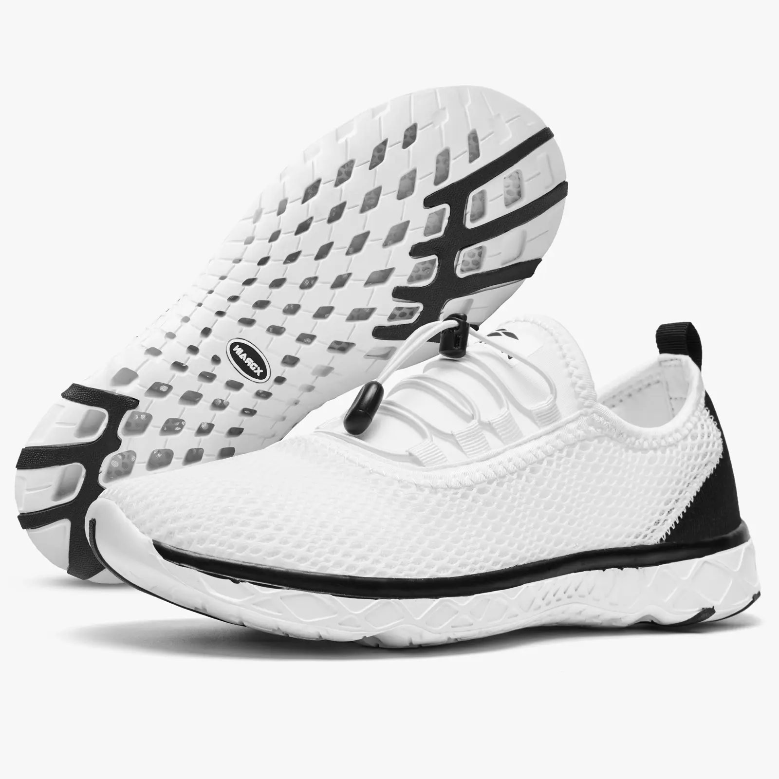 Aleader Men's Water Shoes, Lightweight Quick-Dry Mesh Sneakers with No-Tie Laces, Non-Slip for Beach, Pool & Water Aerobics, Us, Pe, Cloth, Breathable,back to school,back to school haul