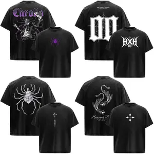 Chrollo Lucilfer Hunter x Hunter HxH Anime Manga Acid Washed 230GSM Heavyweight Cotton T Shirt Collection - Size S to 3XL - Unisex Vintage Streetwear Oversized Crewneck Merch - Gift for Anime Fans