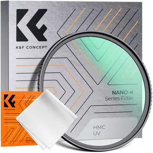 [K&F CONCEPT] MCUV Lens Protection Filter 18 Multi-Coated Camera Lens UV Filter Ultra Slim with Cleaning Cloth (K-Series)