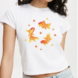 Goldfish T-Shirt, Star Aesthetic, Cute T-Shirt, Beachy Shirt, Grunge Y2K Tee, Cool Vintage Retro T-Shirt Gift, Comfort Colors Unisex T-Shirt