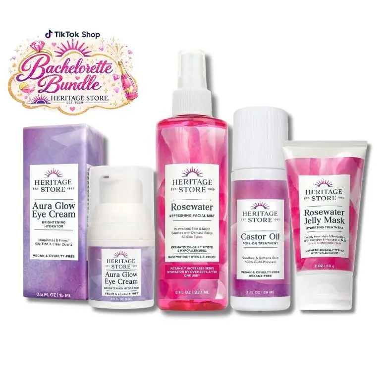 Female Bachelorette Party Glow Boosting Skincare Bundle - Mask, Facial Mist, Cream Set for Bridal Prep