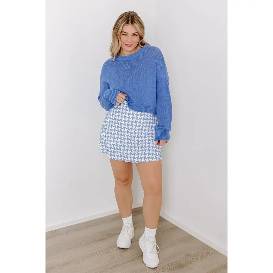 Coastal Breeze Knit Sweater in Blue