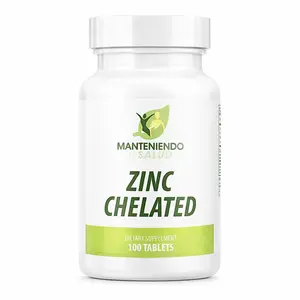 Manteniendo Tu Salud Chelated Zinc 50 mg Dietary Supplement, 100 Tablets - Vitamin for Immune Support, Cell Growth, Fitness - Non-Artificial Healthcare Wellness Vitamins Mineral Capsule Alternative