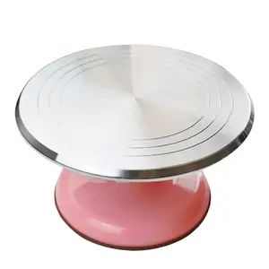 Metal Cake Turntable, Non-slip Cake Display Stand, Stainless Steel Baking Tool for Cake Decorating, Kitchen Baking Tool for Home Use, Household Kitchen Products, Cake Rotating Turntable