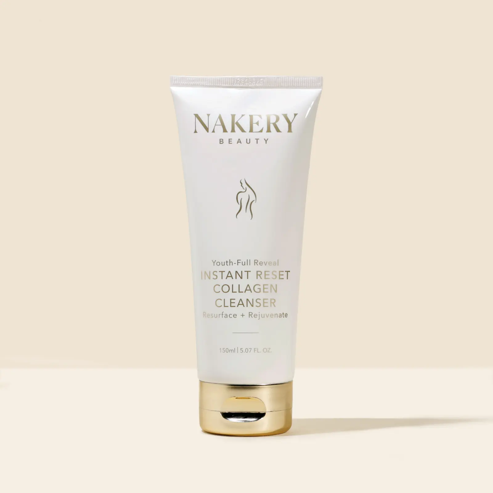 Nakery Instant Reset Facial Cleanser with Collagen, Retinol & AHA - Moisturizing Gentle Exfoliating Treatment for Radiant, Fresh Skin, For All Skin Types, 150ml, Facial Wash