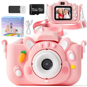 Kids' Camera, 48MP, 1080p HD Dual Front and Rear Cameras, Five Educational Games Top Choice for Christmas, Halloween, and Birthday Gifts for Boys and Girls Perfect Birthday Present for Children