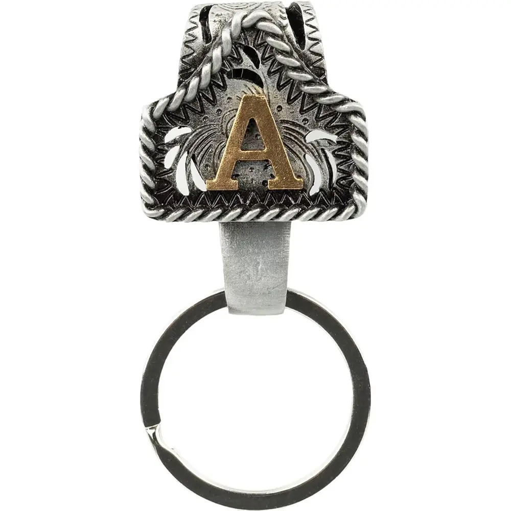 Vintage Western Cowboy Letter Keychain, Handmade Metal A Initial Key Chain Clip, Personality key holder for Pocket&Bag, Personalized Keychain, Metal Keychains, Keychain For Bags