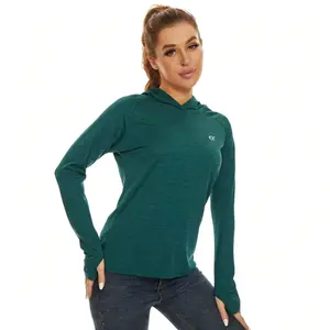 Yuyangdpb Women's UPF 50+ Sun Protection Hoodie Shirt Lightweight UV Shirts for Hiking & Fishing Outdoor Activities - Exercise UV Shirts