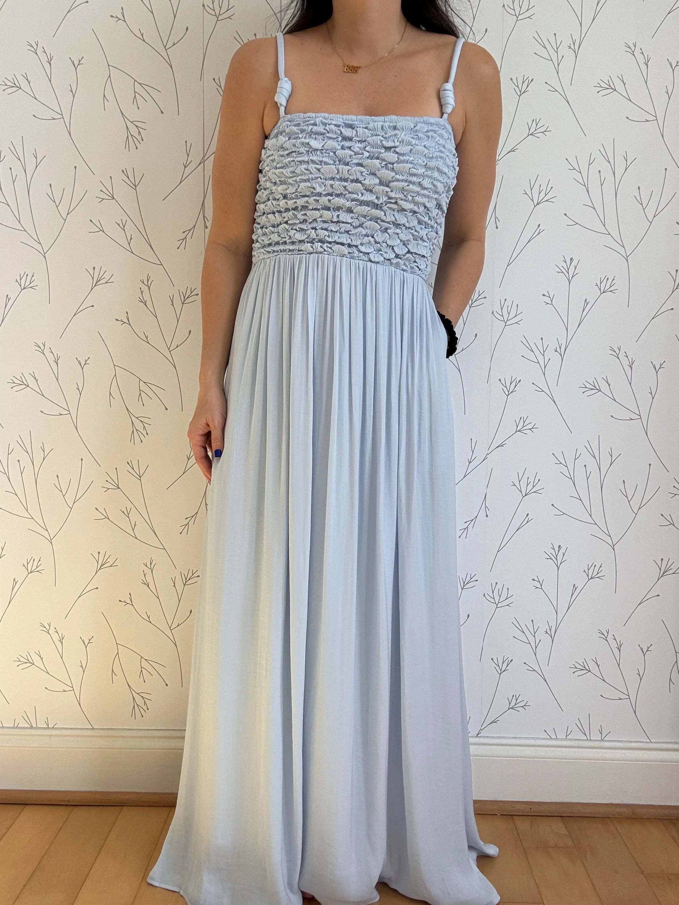 Electric Petal Maxi Dress