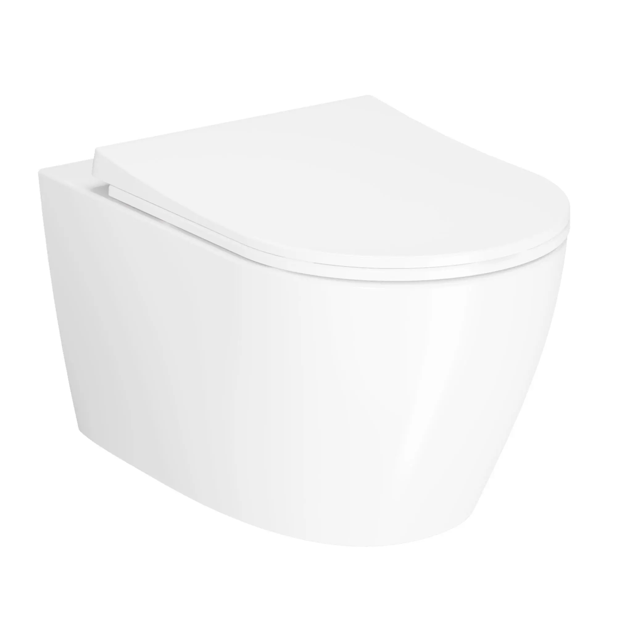 Garvee Wall Mounted Toilet with Slim Lift Soft Close Seat, Compact Space Saving Design for Modern Bathrooms and Guest Restrooms