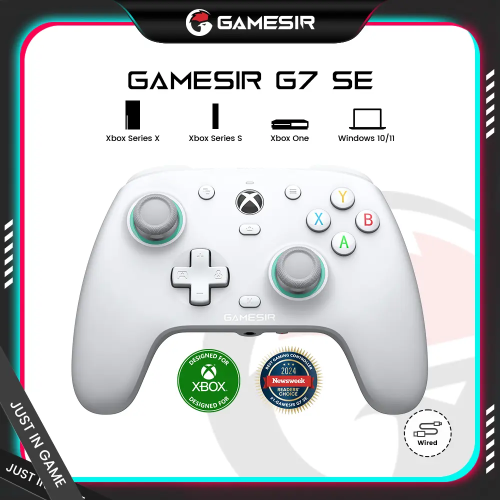 GameSir G7 SE Wired Controller for XBOX Series X|S, XBOX One & Windows 10/11, Plug and Play Gaming Gamepad with Hall Effect Joysticks/Hall Trigger, 3.5mm Audio Jack