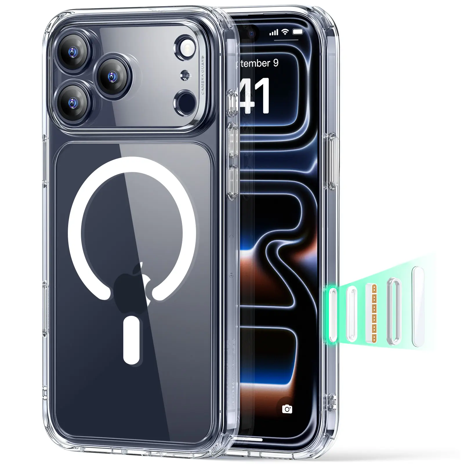 ESR for iPhone 17 Pro Max/Pro/Air Classic Hybrid Magnetic Case for MagSafe, Camera Control, Clear | Ultra Slim, 3X Military-Grade Drop Protection, Magnetic Phone Case, Impact Absorbing, Resists Scratches
