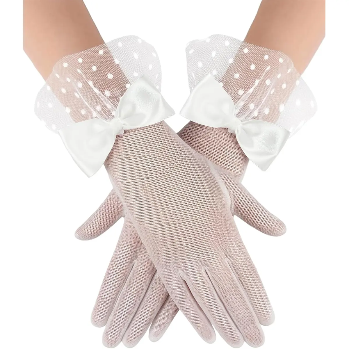 Avidlove Women Lace Gloves Wedding Tea Party Gloves Bow Short Mitten Mesh Gloves for 1920s Opera Funeral Avidlove Women Lace Gloves Wedding Tea Party Gloves Bow Short Mitten Mesh Gloves for 1920s Opera Funeral