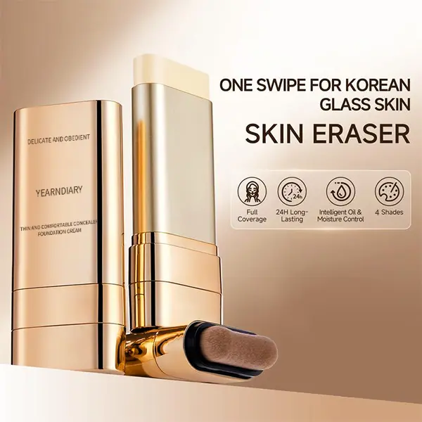 Base Moisturizing&Lightweight 2-in-1 Concealer&Highlighter – hides acne marks, shapes nose, nourishes, stays all day! Great daily gift! Makeup Cosmetic concealer,Long-Lasting Waterproof Sweatproof, One-Swipe Flawless Base Base Blurring Foundation Compact