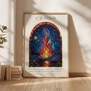 Acotar Calanmai Print, Acotar Poster, Feyre Archeron Rhysand Poster, Stars who listen, Bookish Wall Art, Sarah J Maas (Unframed)