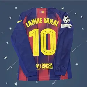 25 26 Home Lamine Yamal 10 Long sleeve Soccer Jersey