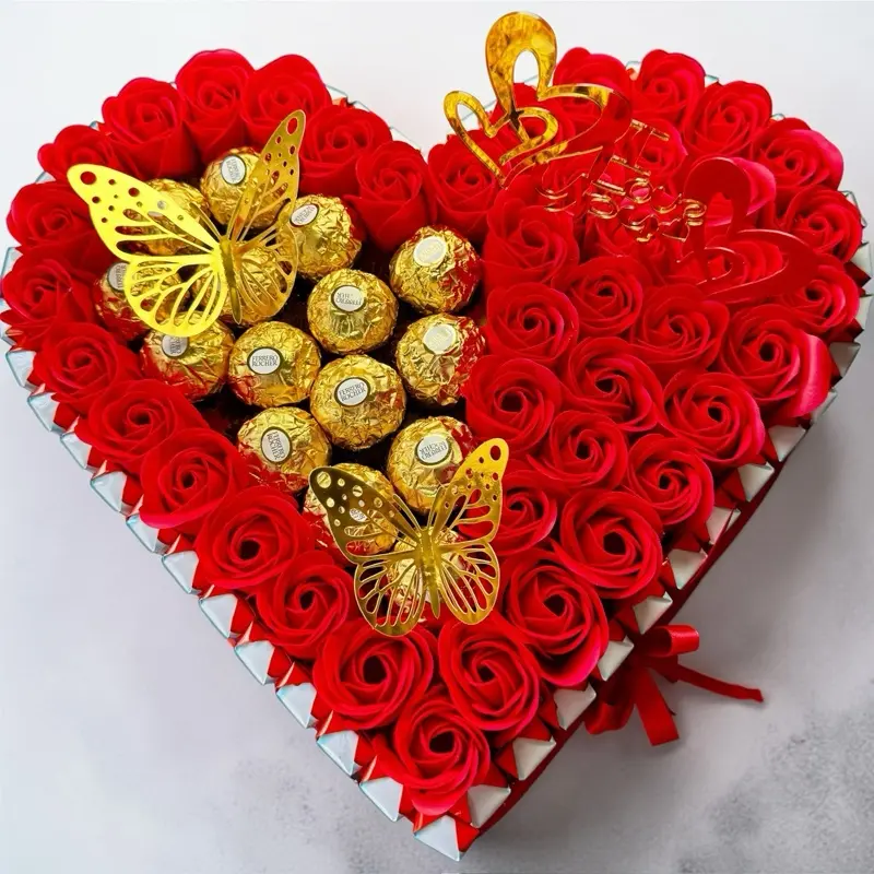 Ferrero Rocher Choco Snack Heart Gift Box - "I Love You" Themed for Valentine Gifting
