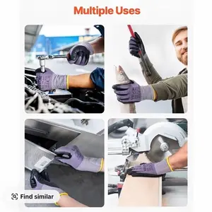 Safety Gloves for Cleaning, Warehouse & Construction, touch screen Nitrile Coated Work Gloves